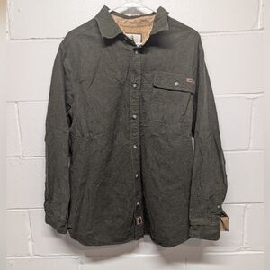 Legendary Whitetails Buck Camp Forest Green Shacket Shirt Men's Large